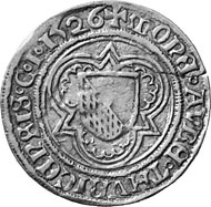 Zurich. Gold gulden 1526, minted under mint master Niklaus Sitkust. The Zurich coat of arms in trefoil. Rev. Crowned shield with imperial eagle.