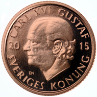 Sweden's new 1-, 2- and 5-kron coins.