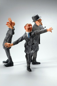 The sculpture group Drei Gnomen (The Three Gnomes) was created by the artist Imre Mesterhàzy from Zurich. © MoneyMuseum.