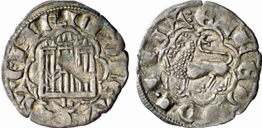 Alfonso X, King of Leon and Castille 1252-1284. Noven, Leon. From Künker auction 137 (2008), 3429. Photo: KW.