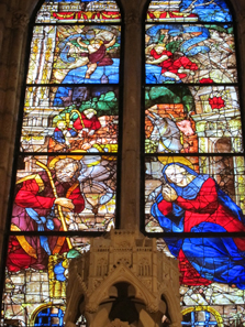A magnificent glass window inside the cathedral. Photo: KW.