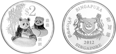 Singapore / 2 SGD / Cupro-Nickel / 20 g / 38.70 mm / Mintage: 10,000.