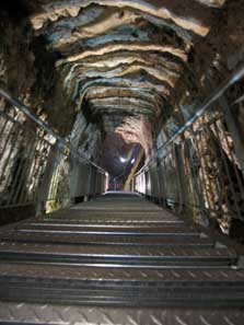A look into the impressive Megiddo water system taken from the bottom of the last set of stairs. Photo: James Emery / Wikipedia.