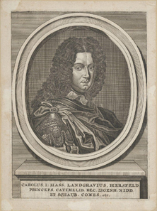 Charles I, Landgrave of Hesse-Kassel. Copper engraving around 1700. Source: Vrije Universiteit, Amsterdam / Wikipedia.
