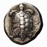 Lot 9. AR Stater Aigina. Ca. 456/45-431 BC. SNG Cop. 516; Dewing 1683. 12.33 g. About EF. Very attractive specimen with some iridescent highlights. EUR 1,500.