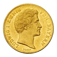 Lot 213. Bavaria, kingdom. Ludwig I (1825-1848). Ducat 1848. Near UNC. Only 1,470 coins struck. EUR 1,750.