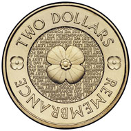 The non coloured circulation coin.