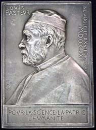 Medal issued to commemorate Louis Pasteur's 70th birthday, 1892.