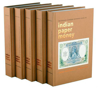 Rezwan Razack and K. Jhunjhunwala, The Revised Standard Reference Guide to Indian Paper Money, Currencies & Coins, 2012. ISBN: 9788189752156. $180.00.