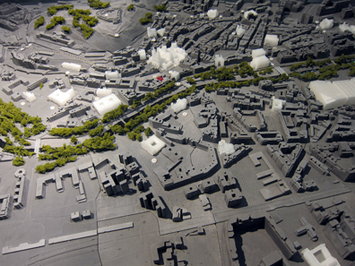 City map of modern Burgos, in the downstairs of the tourist office. Photo: KW.