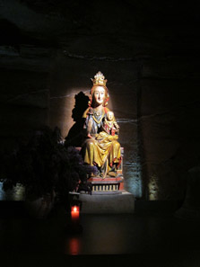 Najera's tremendous picture of the Madonna in the rock grotto. Photo: KW.