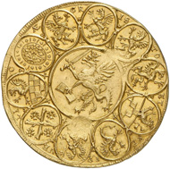 Philip II (Pomerania-Stettin). 6 ducats, undated, Stettin. This unicum will be up for auction at Künker on January 31, 2013 with an estimate of 25,000 EUR.