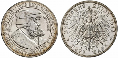 Saxony. Frederick August III, 1904-1918. J. 141. From Künker auction 213 (2012), 6077.