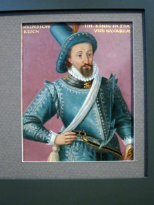 Portrait of Emperor Henry IV of France from a series of important rulers, painted before 1593. Photo: KW.