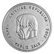 Latvia / 1 lats / 925 silver / 35 mm / 22 g / Kriss Salmanis (graphic design), Ligita Franckevica (plaster model) / Mintage: 7,000.