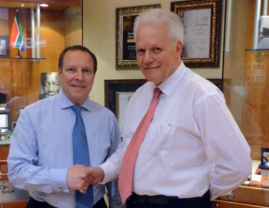 Mr Alan Demby, Executive Chairman of The South African Gold Coin Exchange and Dr. Fred Scott, Managing Director of Stephan Welz & Co.