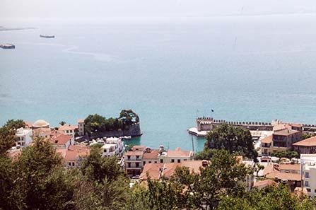 Today's view of the Bay of Lepanto.