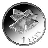 Latvia / 1 lats / Cupro-nickel / 21.75mm / 4.80g / Design: Holgers Elers (graphic design), Laura Medne (plaster model) / Mintage: 1,000,000.