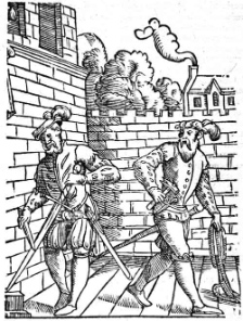 Executioner in the course of preparation. Praxis rerum criminalium iconibus illustrata, Antwerp 1562. Source: Wikipedia.