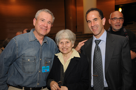From left: David Hendin, ANS adjunct curator; Prof. Alla Kushnir-Stein, recipient of the Meshorer Prize; Dr. Haim Gitler, curator of numismatics at the Israel Museum and president of the Israel Numismatic Society.