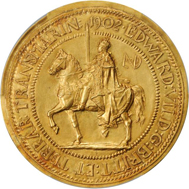 2359: GREAT BRITAIN. Edward VII (1901-1910). Pattern Crown in Gold, 1902. PCGS SP-62. Estimate: $100,000-120,000. Realized: $117,500