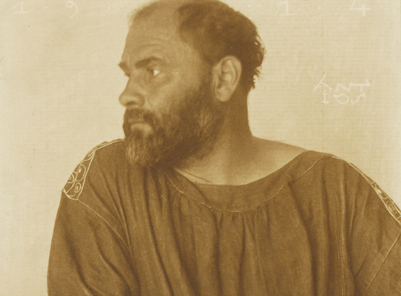 Photo portrait of Gustav Klimt by Josef Anton Trcka, 1914.