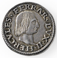 Italy / Duchy of Ferrara. Ercole I d'Este. Testone no year (1492/93). © Swiss National Museum Inv. ZB-SCH1220.