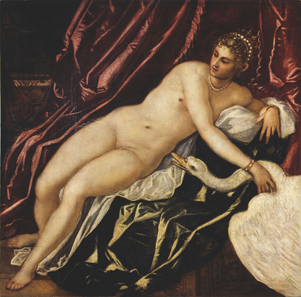 Leda and the swan, 16th century, Jacopo Robusti, better known as Tintoretto. Oil on canvas. © Galleria degli Uffizi, Firenze, su concessione del Ministero per i Beni e le Attività Culturali.