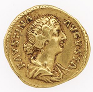 Rome. Faustina II under M. Aurelius (161-176 AD). Aureus. © Swiss National Museum Inv. ZB-R2164.