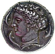 Syracuse (Sicily), decadrachm, silver (43.3 g), ca. 405 BC