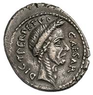 C. Julius Caesar, denarius, silver (3.7 g), March 44 BC