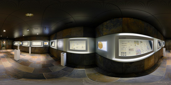Treasures under earth: The gold room houses part of the coin collection of the MoneyMuseum. © MoneyMuseum, Zurich.