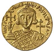 Justinian II, Byzantine emperor 685-695 and 705-711, solidus, gold (4.4 g), Constantinople, after 705