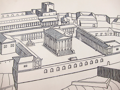 Reconstruction of the Trajan Temple. Photo: KW.