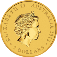 Australia / 2 AUD / 0.016oz .9999 gold / 0.5 g / 11.60 g / Design: Wade Robinson / Mintage: Mint-to-order.