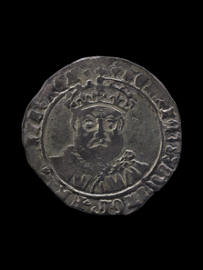 Henry VIII debased Testoon. Debased silver Testoon featuring a 'Holbein-style' portrait of Henry VIII. Many of Henry VIII's debased silver coins actually contained more cheap metal, such as copper, than silver. As the coins wore down the copper shone through the king's image, earning him the nickname 'Old Coppernose'. © Historic Royal Palaces.