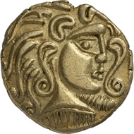 Parisii (Celtic tribe in France, in the region of present-day Paris). Gold stater, End of the 2nd century BC. © MoneyMuseum, Zurich.
