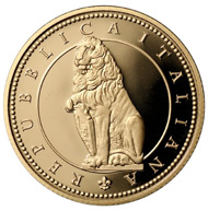 Italy / 50 euros / .900 gold / 16.129g / 28 mm. Mintage: 1,500.