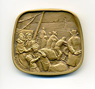 Emma Lazarus medal, courtesy of the Jewish-American Hall of Fame.