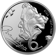Latvia / 1 lats / silver .925 / 22g / 35mm / Design: Aigars Ozolins (graphic design of obverse), Ivo Grundulis (graphic design of reverse) and Ligita Franckevica (plaster model) / Mintage: 5,000.