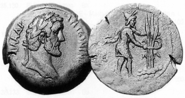 Antoninus Pius, 138-161. Tetradrachm, 141/2. Rv. reaper. CNG 13 (1990), 221.
