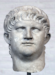 Head of Nero, after 64 AD. Glyptothek, Munich.
