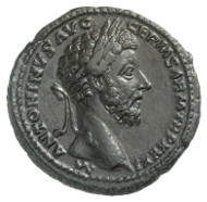 Roman Imperial Era. Marcus Aurelius (161-180). As, 177. Head of Marcus Aurelius with laurel wreath facing right. Rev. Ship, sailing to the right. © MoneyMuseum, Zurich.