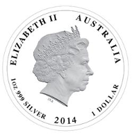 Australia / 1 AUD / 1oz 999 silver / 31.135g / 32.60mm / Design: Tom Vaughan / Mintage: 7,500.