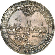30072: Emden. Leopold I City 2 Taler 1674, Davenport A5251, KMA21, MS66 NGC. Sold for $111,625.