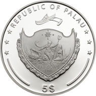 Palau / 5 Dollars / 925 silver / 38.61 mm / 25g / Mintage: 2,500.