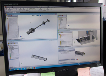 Several newly developed special parts of a Lang machine. Photo: UK.