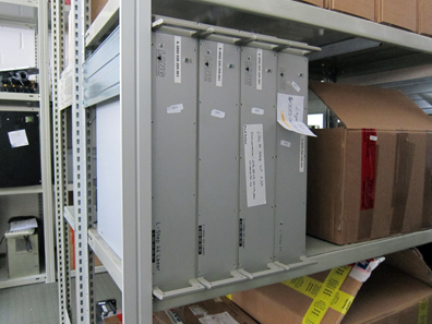 The magazine, where spare parts are being prepared for shipping to customers. Photo: UK.