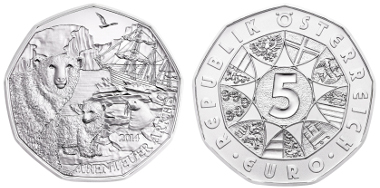 5 euro/ Silver/ 28.5 mm/ Design: Thomas Pesendorfer, Helmut Andelinger/ Mintage: 50,000. © Austrian Mint.