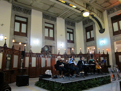 Musical entertainment in the evening. Photograph: UK.